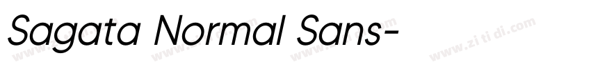 Sagata Normal Sans字体转换
